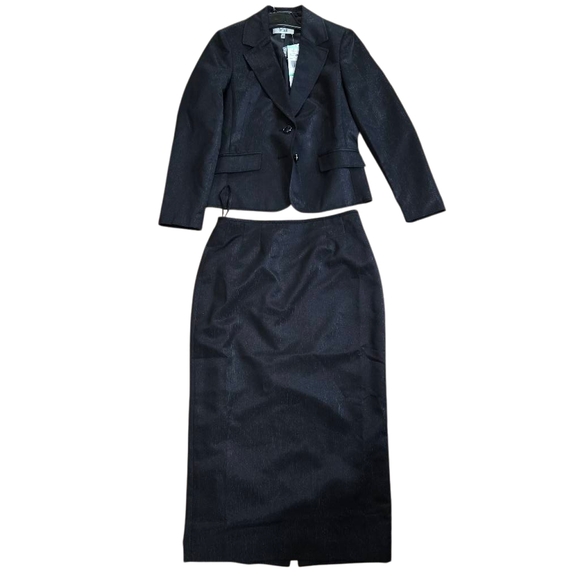 NWT LeSuit Black Blazer and Skirt Set - Picture 2 of 6